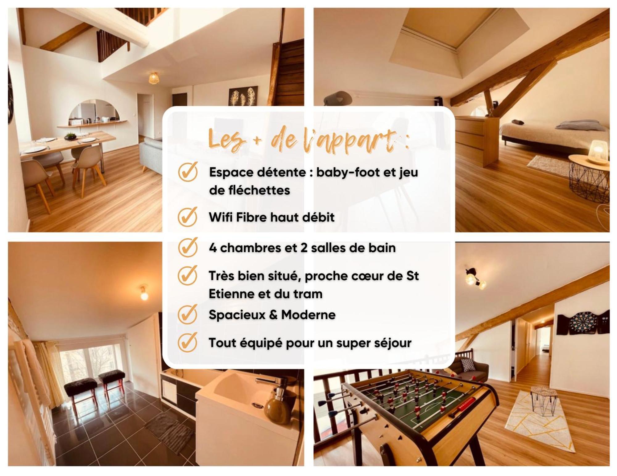 Bel Appart' 4 Chambres Duplex Durafour Saint-Etienne  Luaran gambar